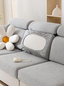 1 cái bọc ghế sofa co giãn thiết kế hình chiếc lá - Màu Xám nhạt - Xem 3