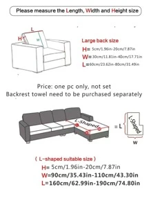 1 cái bọc ghế sofa co giãn thiết kế hình chiếc lá - Màu Xám nhạt - Xem 9