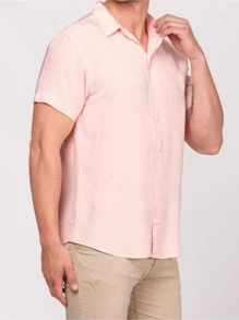 Men Shirts - สีเบบี้ชมพู - ดู 3