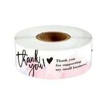 120 piezas Pegatina sello de caja de regalo con estampado de slogan regalo moderno papel para fiesta - Multicolor - Ver 7