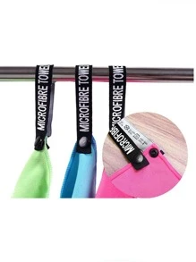 1pc Pink Microfiber Camping Towel With Bag - Baby Pink - View 7