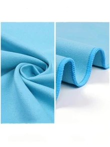 1pc Pink Microfiber Camping Towel With Bag - Baby Pink - View 8