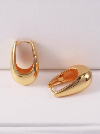 極簡風格圓耳環