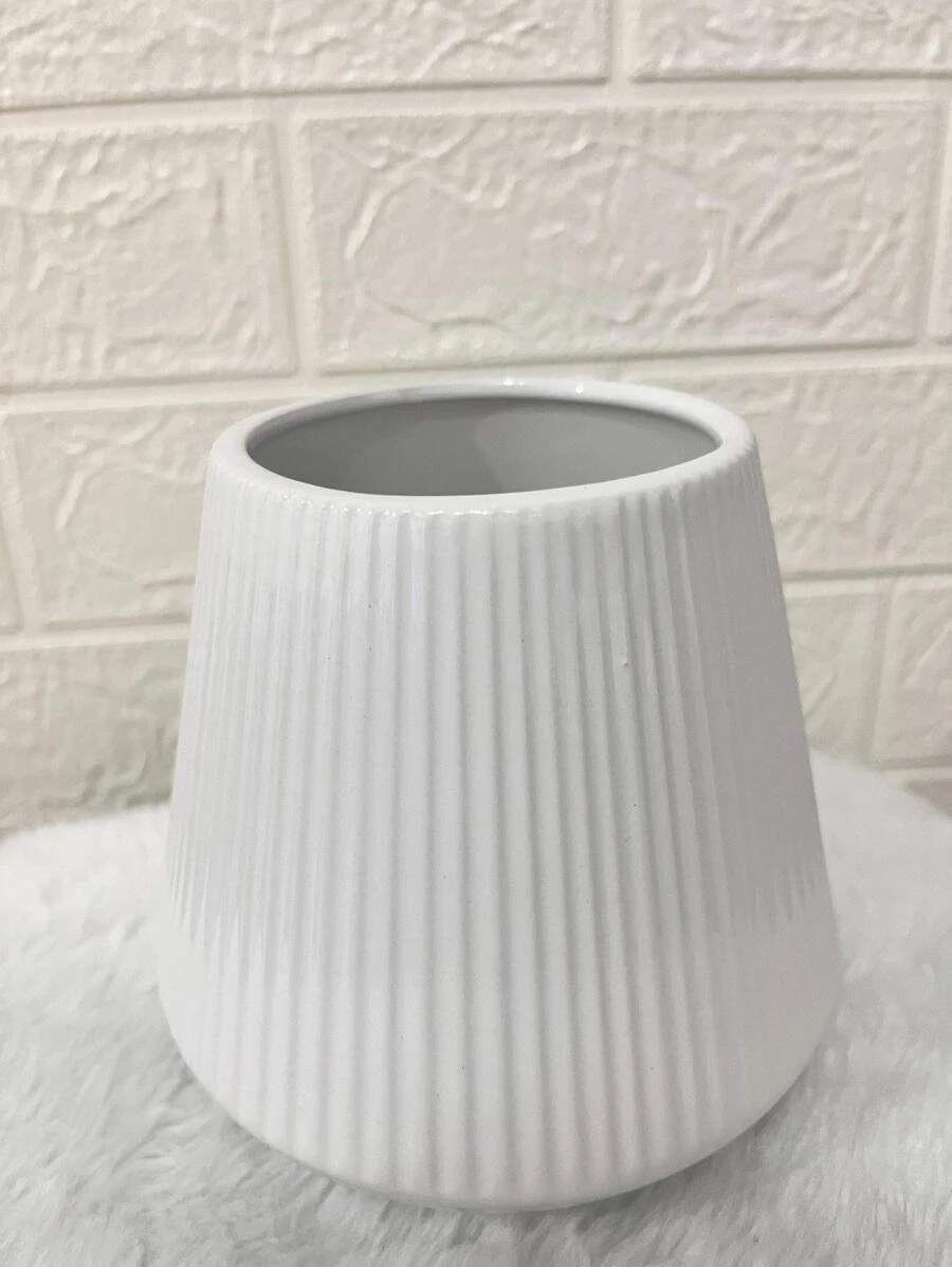 Vaso de ceramica lindo para decoração - Branco - Visão 1
