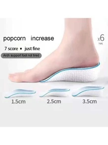 1 双 1.5/2.5/3.5 厘米柔软弹力增高鞋垫，蓝色 EVA 休闲运动鞋配件 - 藍色 - 查看 5