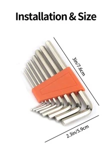 8pcs/set Stainless Steel Wrench, Modern Multifunctional Spanner For Home - Silver - View 4