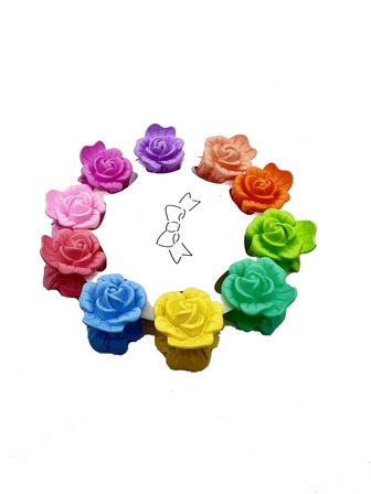 10入組花朵裝飾髮爪