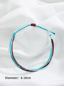 撞色編織腳錬 - 彩色 - 查看 3