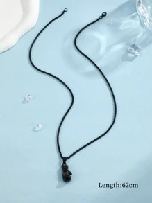 Men Boxing Gloves Charm Necklace, For Jewelry Gift And Party - Black - View 3