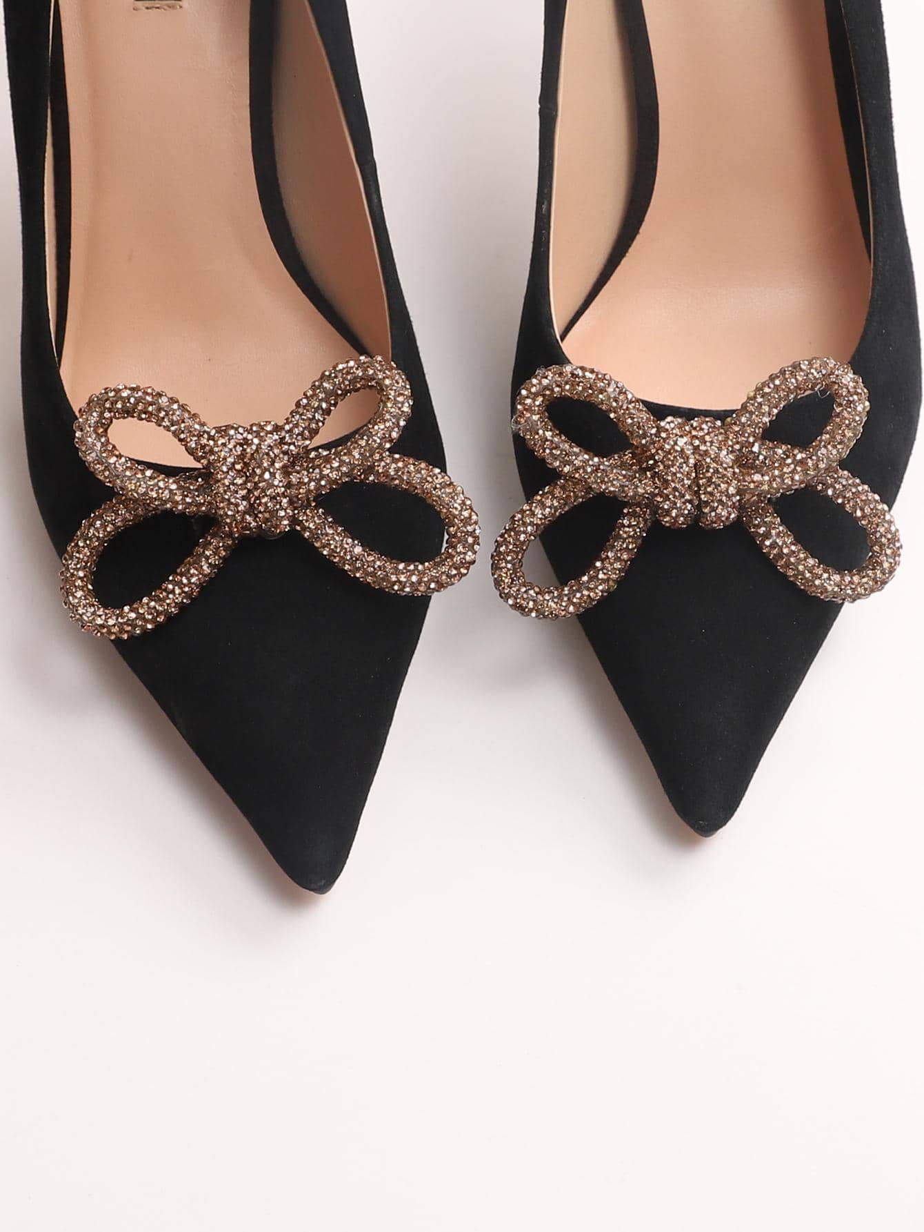 1 Cặp phụ kiện trang trí giày/ủng đính nơ kim cương pha lê nhiều màu, hình dạng hình học thủ công, phù hợp với giày cao gót gợi cảm của phụ nữ, giày dép và trang phục phù hợp cho phụ nữ - Vàng - Xem 1