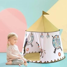 Carpas redondas portátiles para niños, casa de juegos para niños, juguetes al aire libre, castillo, regalos-HotFashion HOT SALE - Blanco - Ver 1