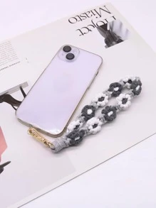 Phụ Nữ Charm Hoa Bện Chi Tiết Móc Khóa Boho Cho Quà Tặng - Màu xám đen - Xem 4