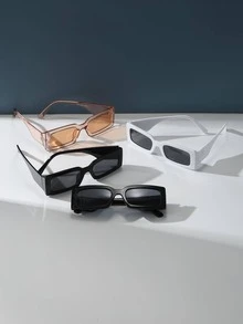 4pairs Square Frame Sunglasses - Multicolor - View 3