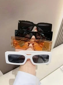 4pairs Square Frame Sunglasses - Multicolor - View 1