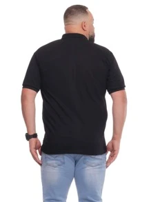 Men Polo Shirts - 黑色 - 查看 2