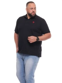 Men Polo Shirts - 黑色 - 查看 4