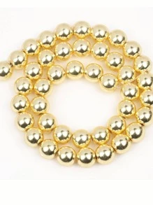 1 chuỗi hạt Hematite hoa hồng cho vòng đeo tay DIY 15 inch - Vàng - Xem 3