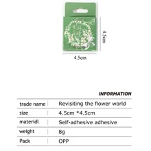 1pc Flower Pattern Sticker, Modern Multifunction Sticker For Student - Apricot - View 2
