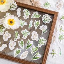 1pc Flower Pattern Sticker, Modern Multifunction Sticker For Student - Apricot - View 6