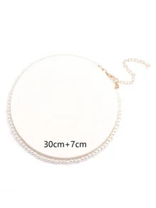 仿珍珠裝飾珠串項鍊