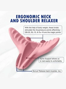 1pc Stretcher Neck Massage Pillow - Pink - View 7