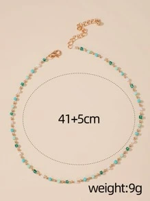 Bead Decor Beaded Necklace - Multicolor - View 4