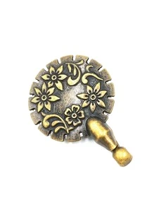 1入組鐵接縫復古花朵圖案拆綫刀適用於家庭 - 銅色 - 查看 6