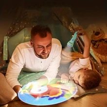 Ilumina Las Vacaciones De Tu Hijo Con Este Divertido Juguete Proyector De Linterna - ¡genial Para Cumpleaños Y Navidad! (los Accesorios Son Aleatorios) - Morado - Ver 6