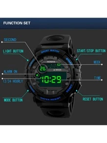 Reloj Hombre Digital - Rojo - Ver 3
