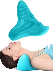 1pc Stretcher Neck Massage Pillow - Baby Blue - View 6