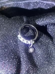 Vanel Vintage Cổ Điển Vòng Mặt Dây Chuyền, Sang Trọng Nữ Trang Sức Nhẫn Tặng Cho Vợ, làm Quà - màu đen - Xem 4