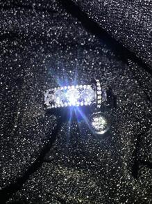 Vanel Vintage Cổ Điển Vòng Mặt Dây Chuyền, Sang Trọng Nữ Trang Sức Nhẫn Tặng Cho Vợ, làm Quà - màu đen - Xem 1