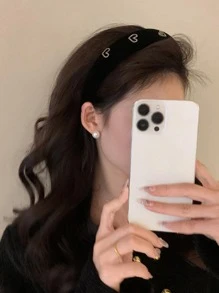 1 Băng đô nhung cho nữ, Phụ kiện tóc nhung thời trang tối giản với cảm giác cao cấp cho trang phục hàng ngày hoặc trang trọng, Vòng cài tóc ngày lễ tình nhân dễ thương - Nhiều màu - Xem 5