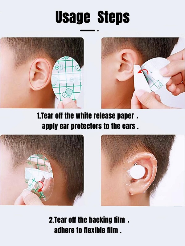 20pcs/set Clear Ear Protector, Minimalist Disposable Waterproof Ear