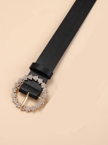 女士水钻花朵装饰时尚腰带，适合日常装饰，优雅夏季、秋季、万圣节