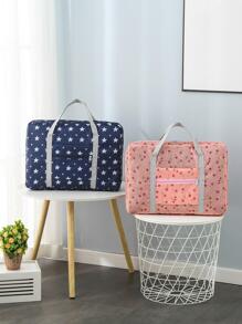 1pc Cherry & Star Print Travel Storage Bag,Boho Vibes - Multicolor - View 1