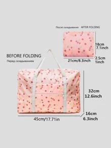 1pc Cherry & Star Print Travel Storage Bag,Boho Vibes - Multicolor - View 6