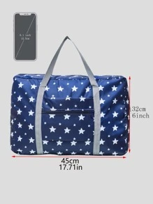 1pc Cherry & Star Print Travel Storage Bag,Boho Vibes - Multicolor - View 7