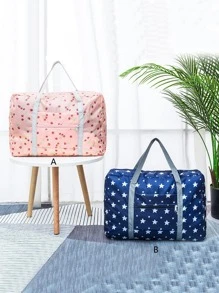 1pc Cherry & Star Print Travel Storage Bag,Boho Vibes - Multicolor - View 2