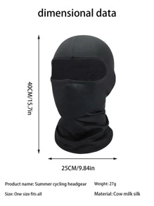 1 pièce Protection solaire anti-UV Équipement d'été pour le cyclisme en plein air en soie glacée, couvre-chef/foulard/masque facial, équipement respirant pour la moto, protection du visage et du cou contre le soleil, masque de ski