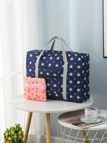 1pc Cherry & Star Print Travel Storage Bag,Boho Vibes - Multicolor - View 4