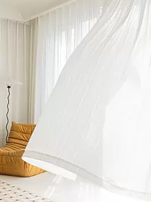 1 pieza de cortina transparente con patrón de panal blanco, estilo japonés con diseño de punto hueco en forma de diamante, hecho de poliéster, perfecto para la decoración de la sala de estar o el dormitorio.