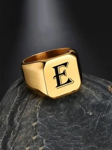 1 Miếng Nam Trang trí chữ cái Nhẫn , Đối với Đồ trang sức Qủa tặng Và Buổi tiệc - Vàng - Xem 6