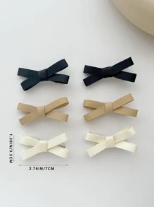 6入組蝴蝶結裝飾鴨嘴夾適用於返校 - 彩色 - 查看 4