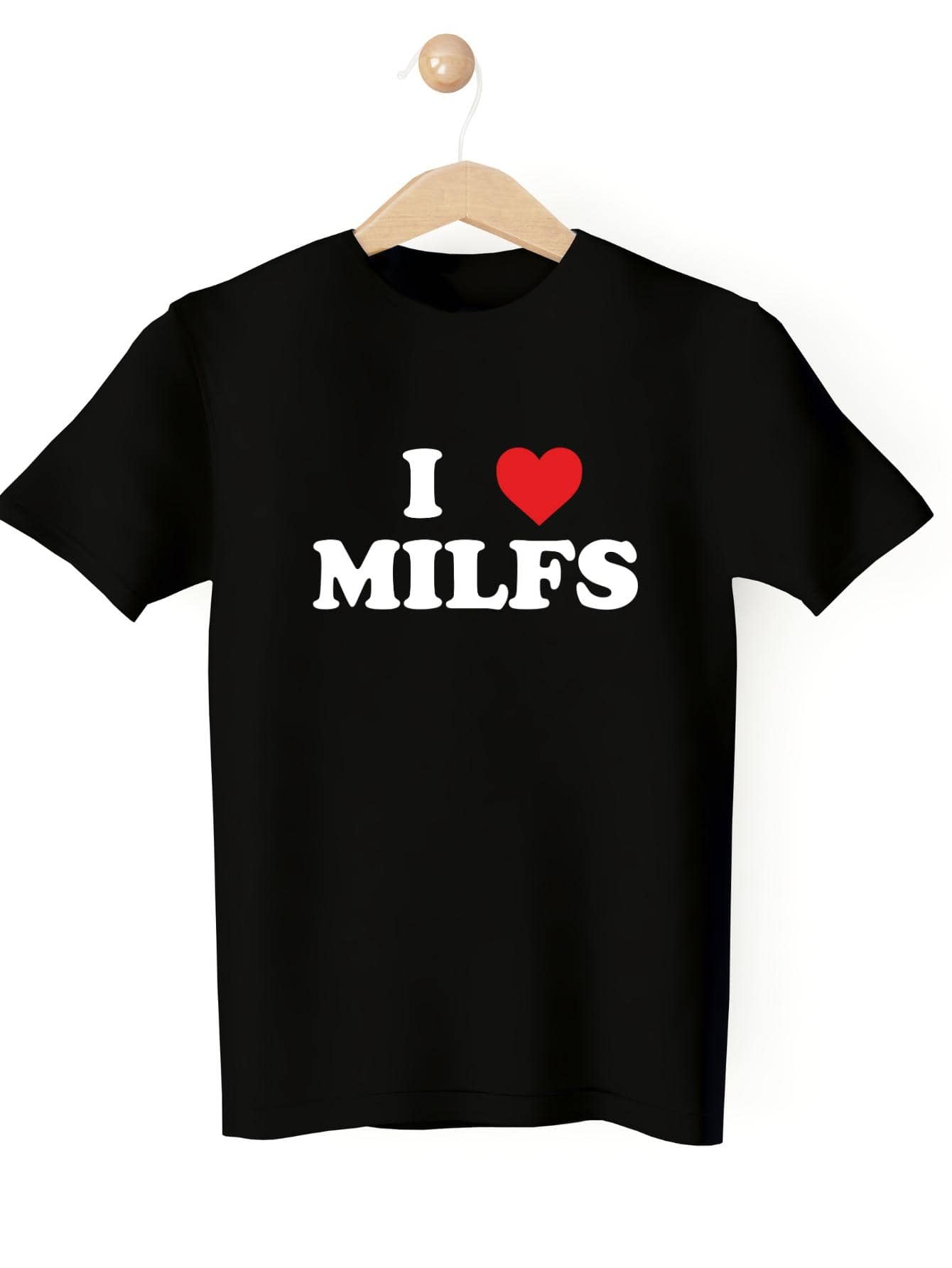 Camiseta cuello redondo con diseño divertido - Negro - Ver 1