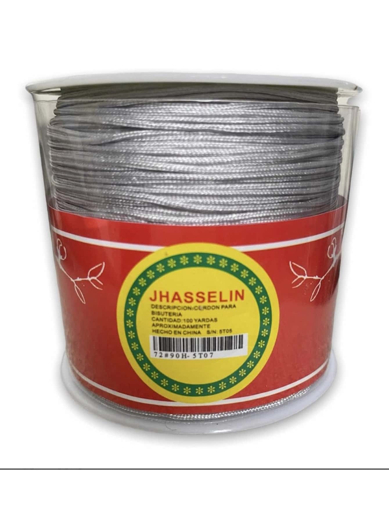 1 Roll 90m Chinese Thread 0.8mm Various Colors For Bracelets And Crafts - 銀灰色 - 查看 1