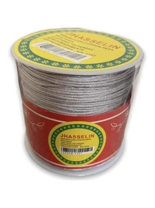 1 Roll 90m Chinese Thread 0.8mm Various Colors For Bracelets And Crafts - 銀灰色 - 查看 2