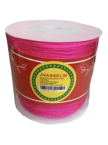 1 Roll 90m Chinese Thread 0.8mm Various Colors For Bracelets And Crafts - Hot Pink - View 2