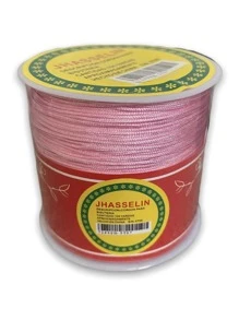 1 Roll 90m Chinese Thread 0.8mm Various Colors For Bracelets And Crafts - 淺粉色 - 查看 2