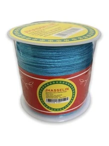 1 Roll 90m Chinese Thread 0.8mm Various Colors For Bracelets And Crafts - Baby Blue - View 2